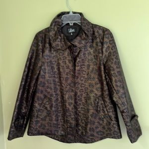 Luii Jacket Coat Animal Prints Black Brown Size M